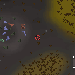 The world map around Demonic gorilla