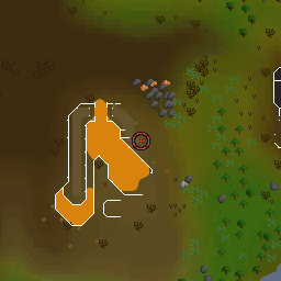 The world map around Monk of Zamorak